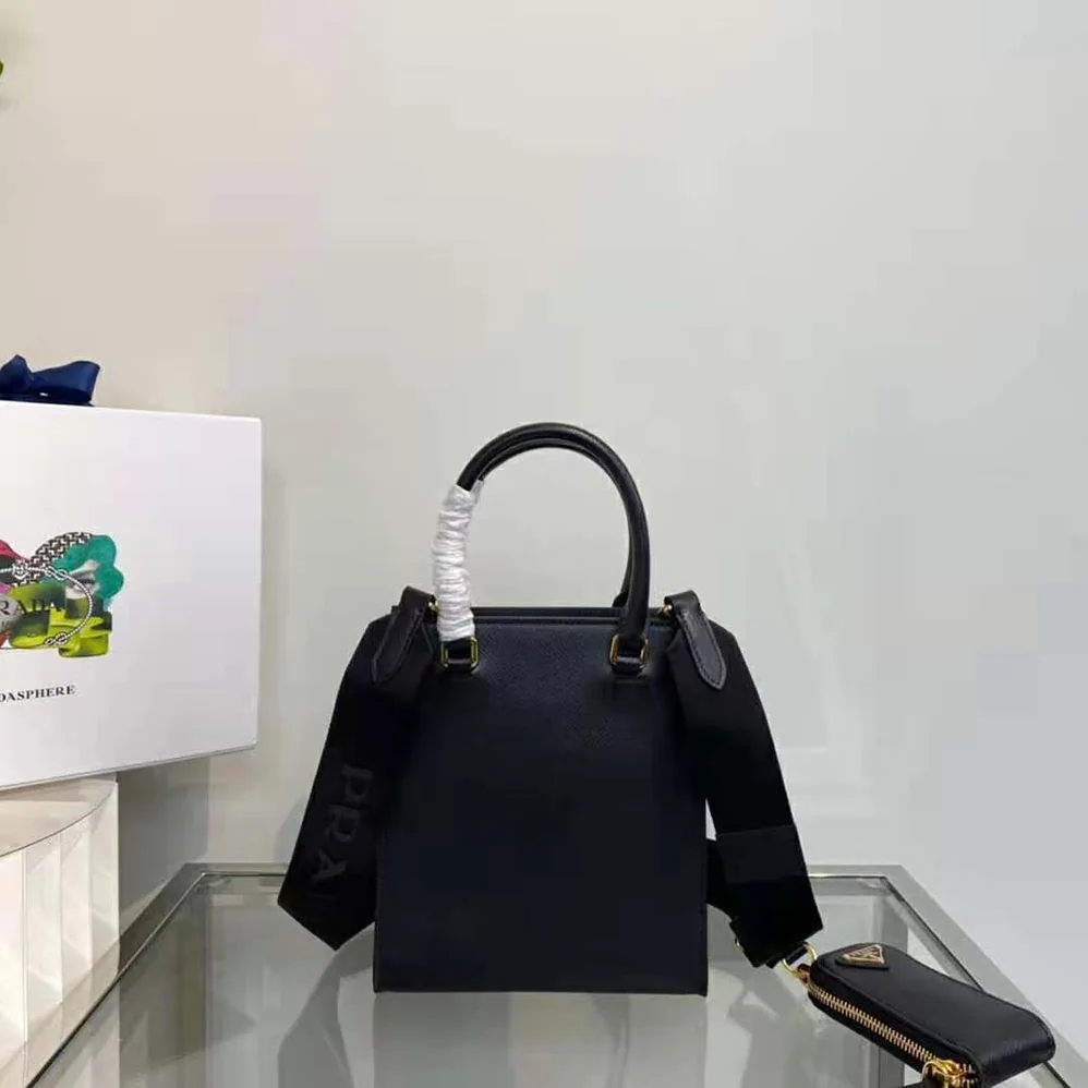 Prada Small Saffiano Leather Handbag for Women in Black Prada Small Saffiano Leather Handbag for Women in Black