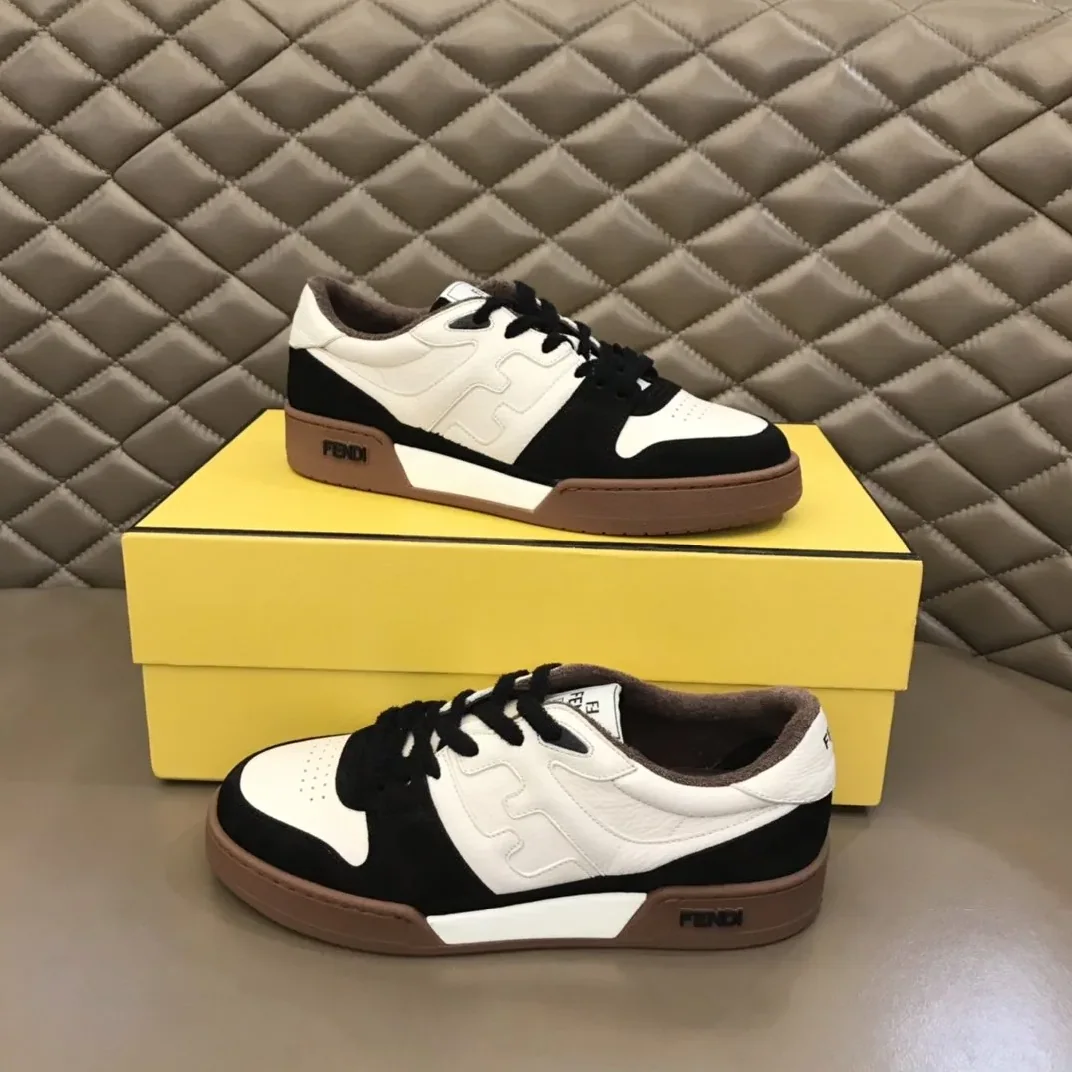 Fendi FD Match Low Tops Sneakers Brown 7E1493AHH2F1FZB