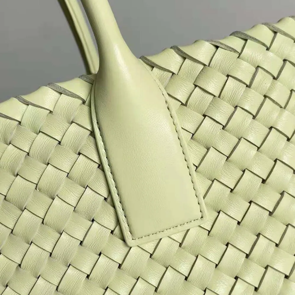 Bottega Veneta Medium Cabat Leather Tote Bag with Detachable Strap for Women in Yellow Bottega Veneta Medium Cabat Leather Tote Bag with Detachable Strap for Women in Yellow