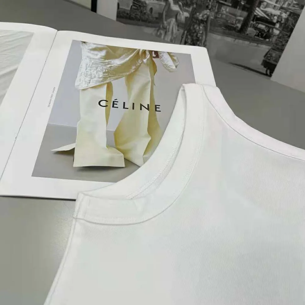 Prada Ribbed Knit Jersey Tank Top for Women in White Prada Ribbed Knit Jersey Tank Top for Women in White