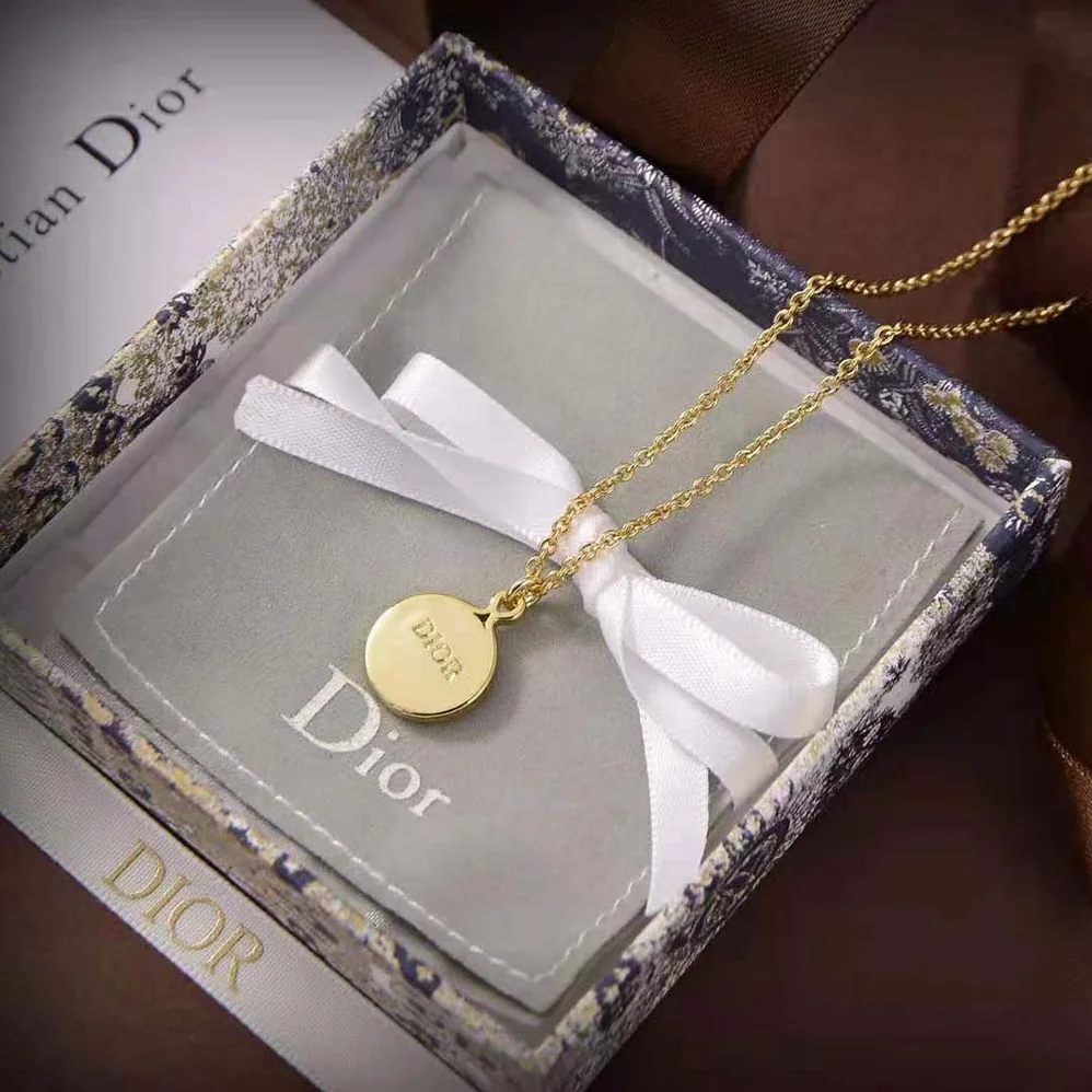 Dior Petit CD Necklace Gold for Women in Finish Metal Dior Petit CD Necklace Gold for Women in Finish Metal