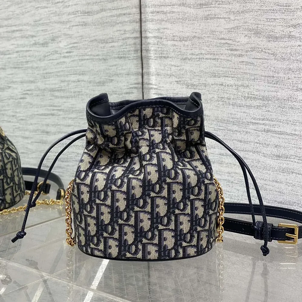 Dior 30 Montaigne Mini Bucket Bag with Drawstring for Women