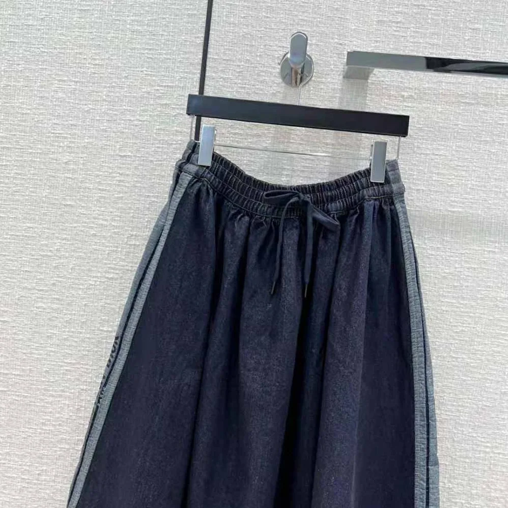 Dior Denim Couture Mid-Length Skirt Deep Blue Lightweight Cotton Denim for Women Dior Denim Couture Mid-Length Skirt Deep Blue Lightweight Cotton Denim for Women