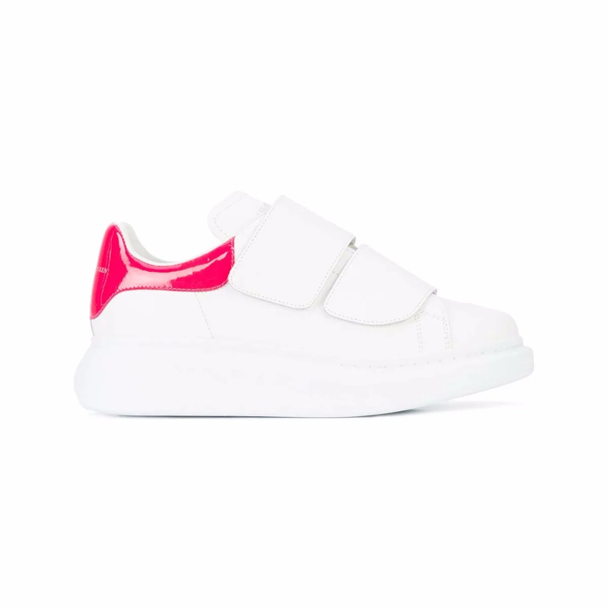 Alexander Mcqueen Oversized Sneaker with Double-Strap Shoes for Women in Carmine Alexander Mcqueen Oversized Sneaker with Double-Strap Shoes for Women in Carmine