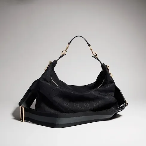 Gucci Brera Medium Crossbody Bag / Grey/ Black Gold Hardware A00B4O AAHHD 1094