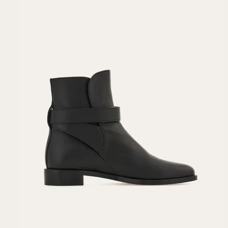 Ferragamo Hug Buckle Ankle Boots Black 01K224 Ferragamo Hug Buckle Ankle Boots Black 01K224