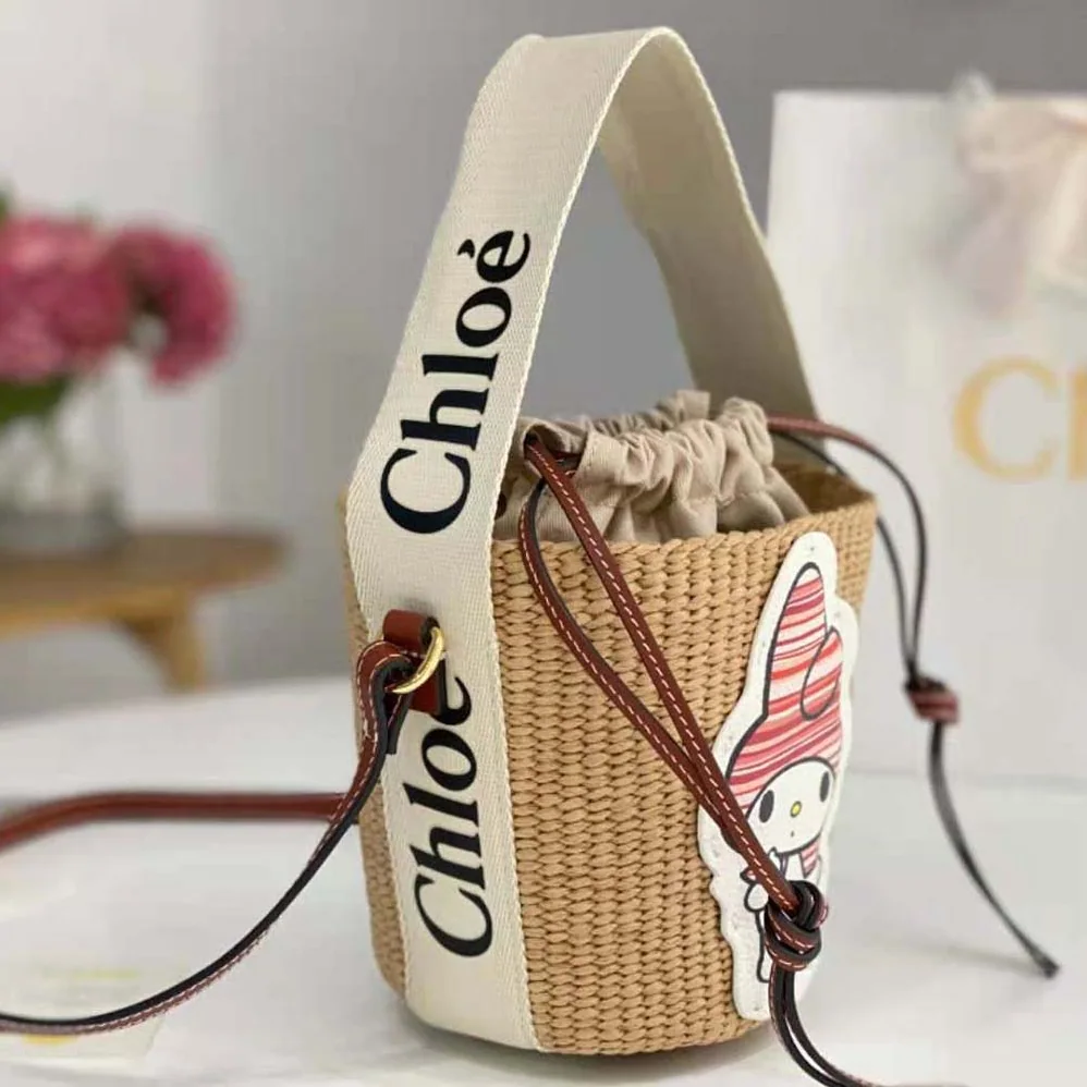 Chloe My Melody for Chloé Small Woody Basket for Women Chloe My Melody for Chloé Small Woody Basket for Women
