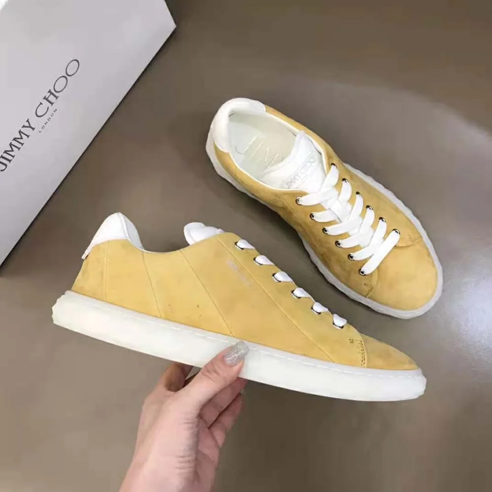 Jimmy Choo Diamond Light/F Light Mocha Suede and Light Mocha Nappa Low for Women in Top Trainers Jimmy Choo Diamond Light/F Light Mocha Suede and Light Mocha Nappa Low for Women in Top Trainers