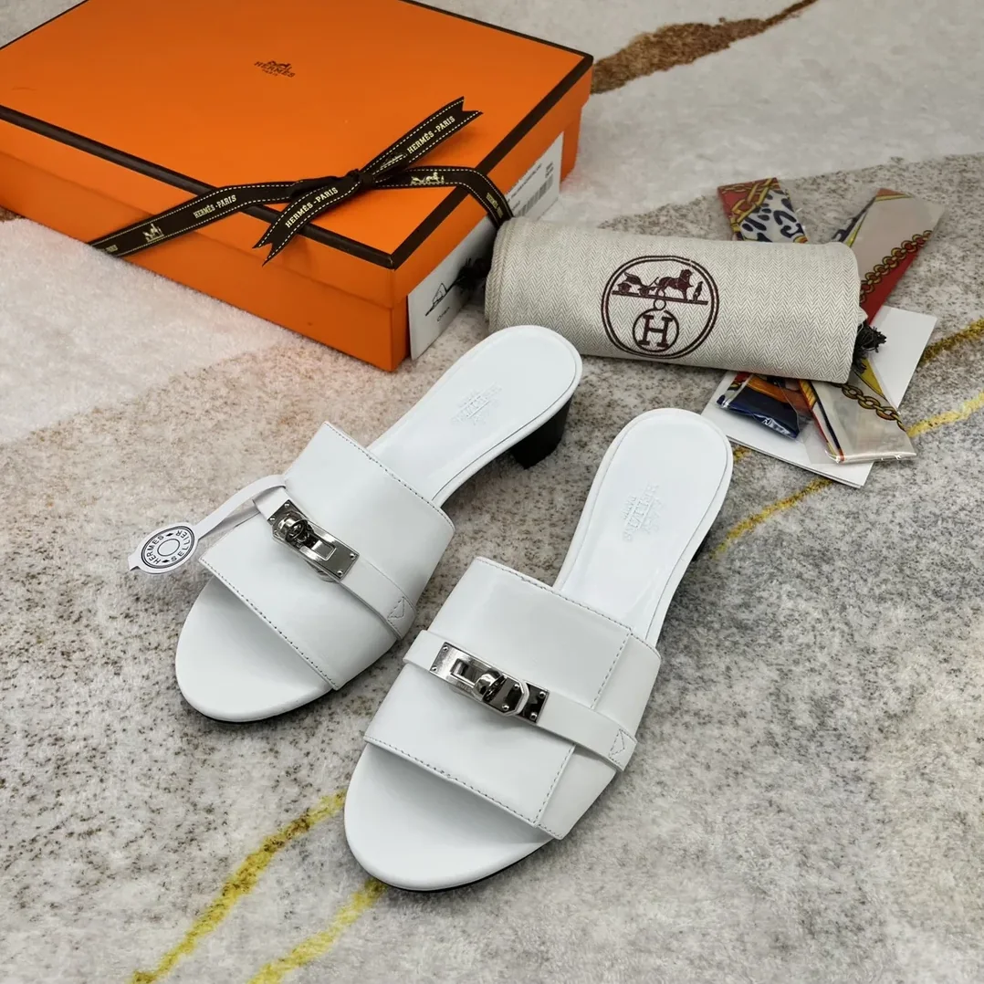 Hermes Gigi 50 Sandal White
