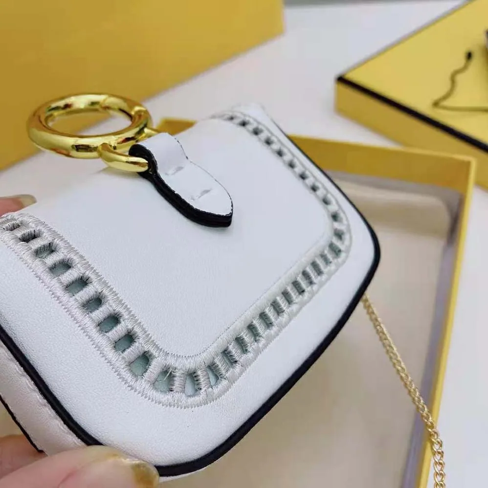 Fendi Nano Baguette Charm White Leather for Women Fendi Nano Baguette Charm White Leather for Women
