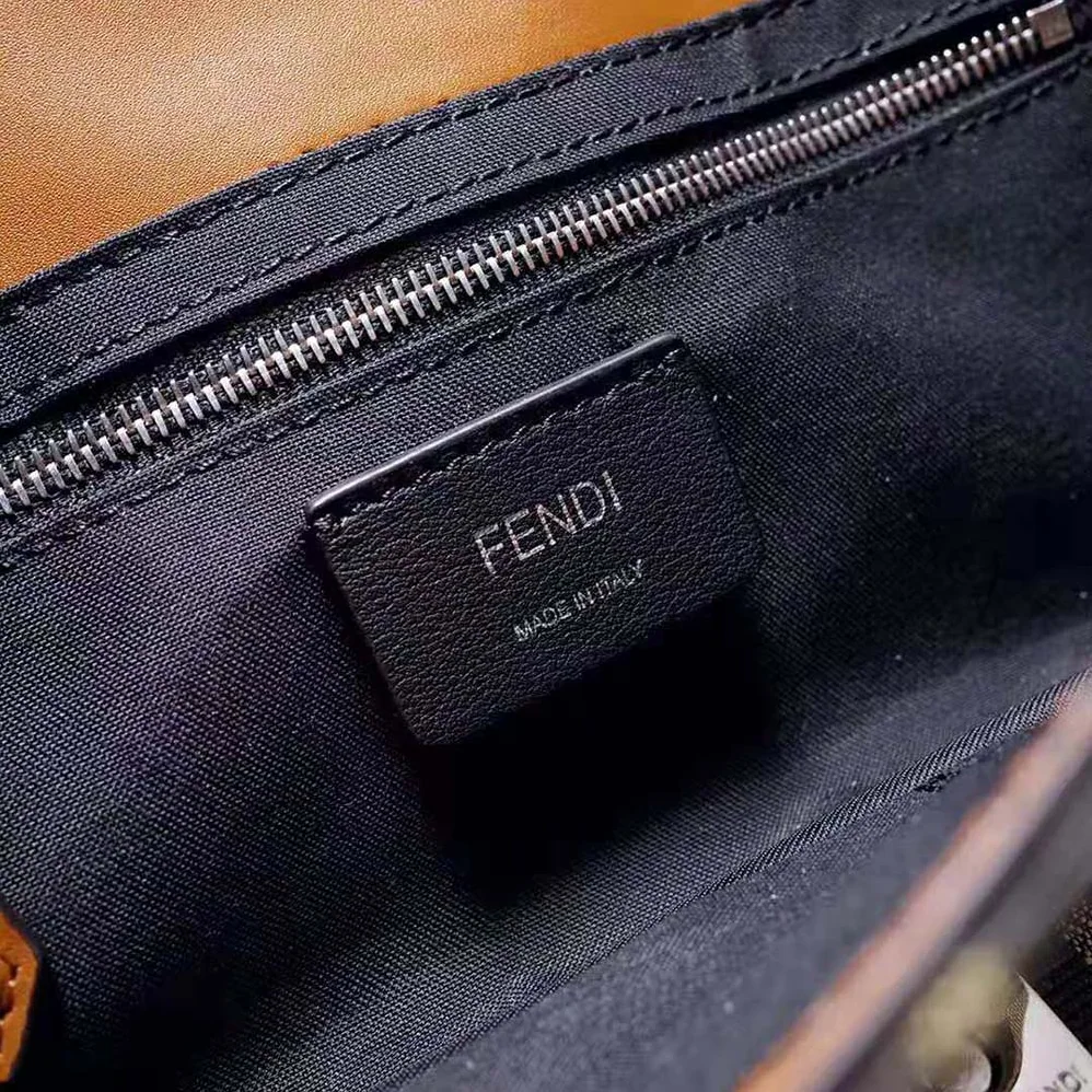 Fendi Baguette Brown Fabric Bag for Men in Brown