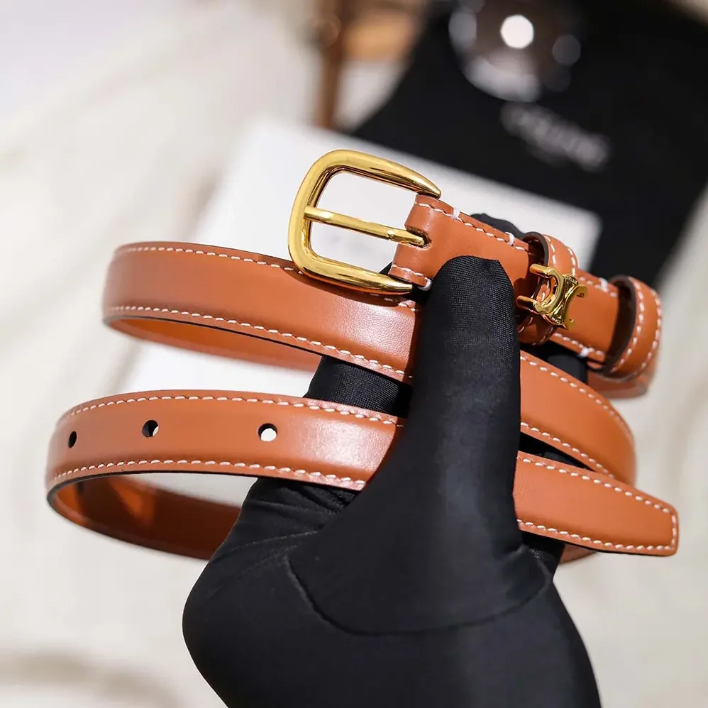 Celine Vivienne Belt 25Mm In Natural Calfskin for Women in Tan Celine Vivienne Belt 25Mm In Natural Calfskin for Women in Tan