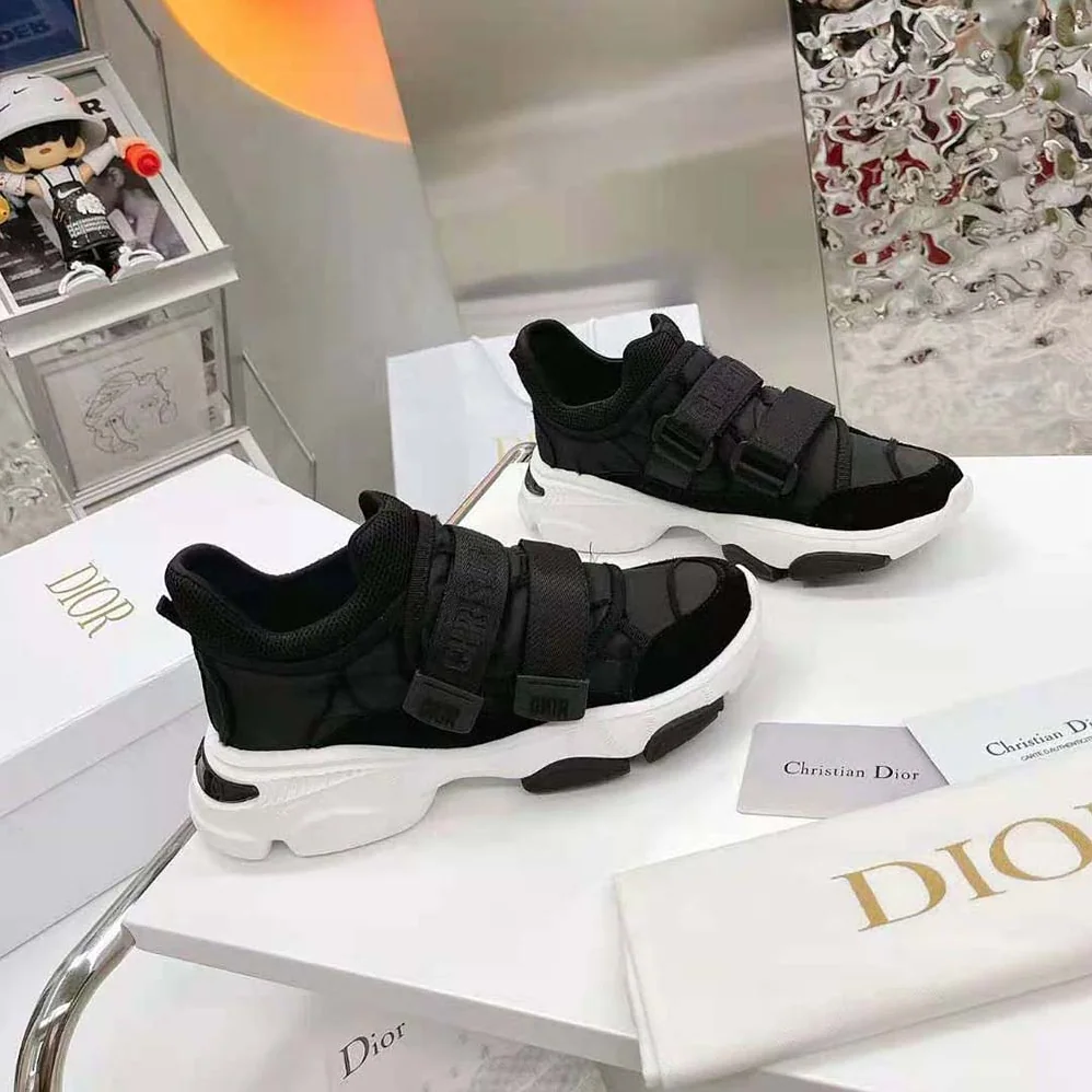 Dior D-Wander Sneaker Black Camouflage Technical Fabric for Women