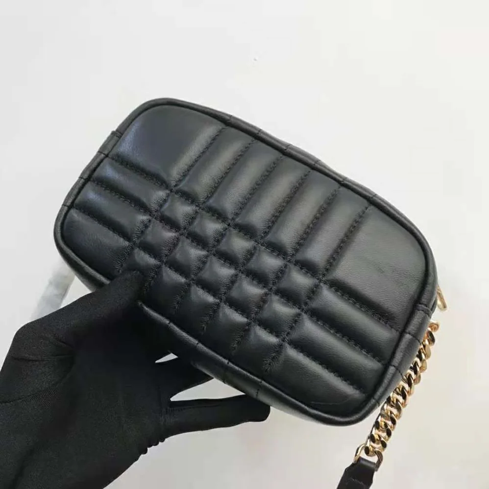 Burberry Mini Quilted Lambskin Lola Camera Bag for Women in Black Burberry Mini Quilted Lambskin Lola Camera Bag for Women in Black
