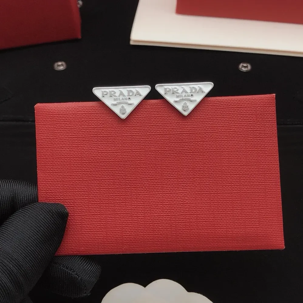 Prada Symbole Earrings for Women in White