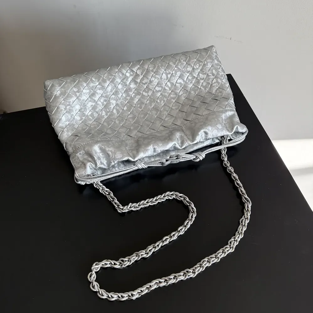 Bottega Veneta Dustbag Notte for Women in Silver Bottega Veneta Dustbag Notte for Women in Silver