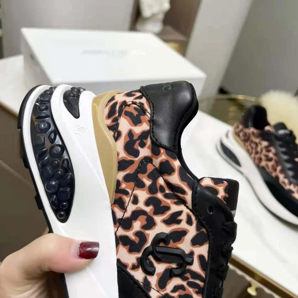 Jimmy Choo Memphis Lace UP/F Natural Mix Leopard Print Nylon for Women