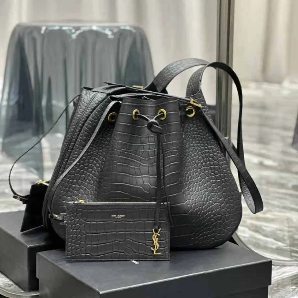 Saint Laurent YSL Paris Vii Large Flat Hobo Bag in Ssmooth Leather for Women