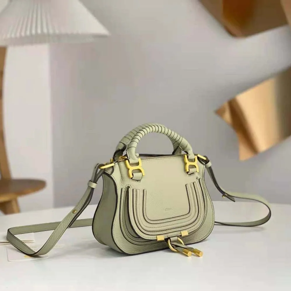 Chloe Marcie Mini Double Carry Bag for Women in Green