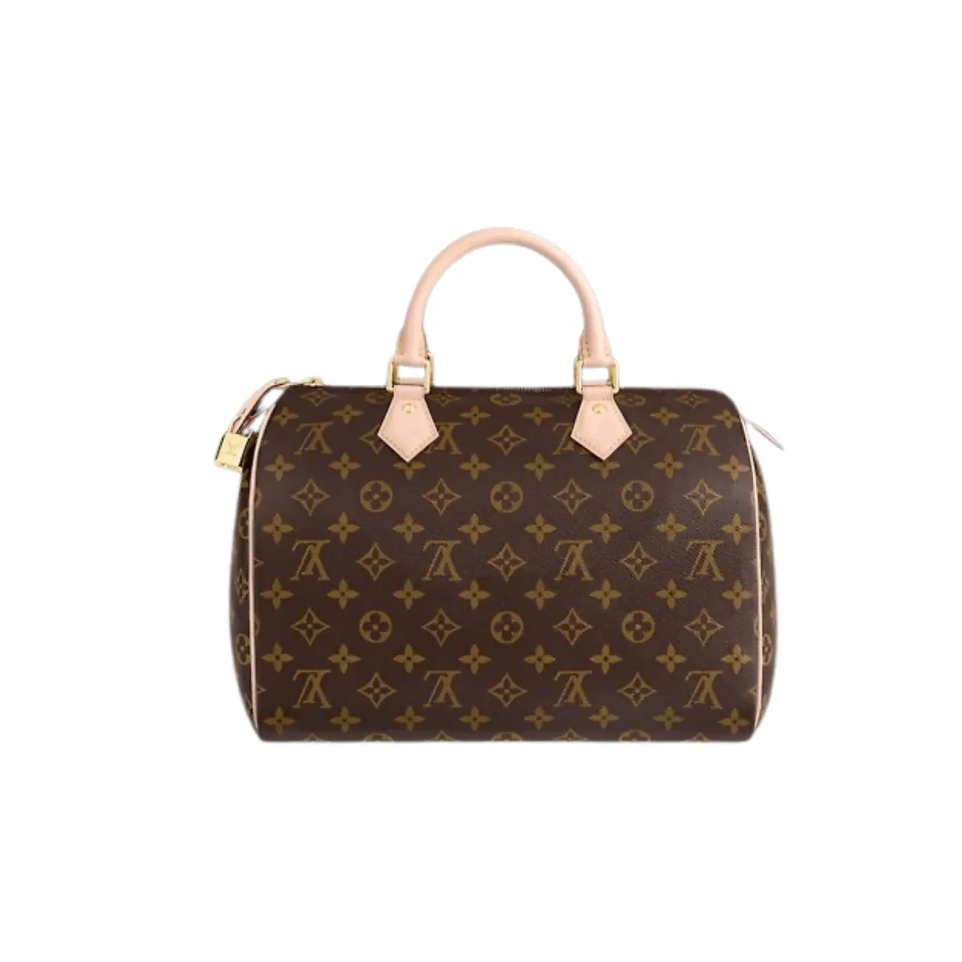 Louis Vuitton Speedy 30 Top Handle Bag / Brown Monogram Canvas Gold Hardware Louis Vuitton Speedy 30 Top Handle Bag / Brown Monogram Canvas Gold Hardware