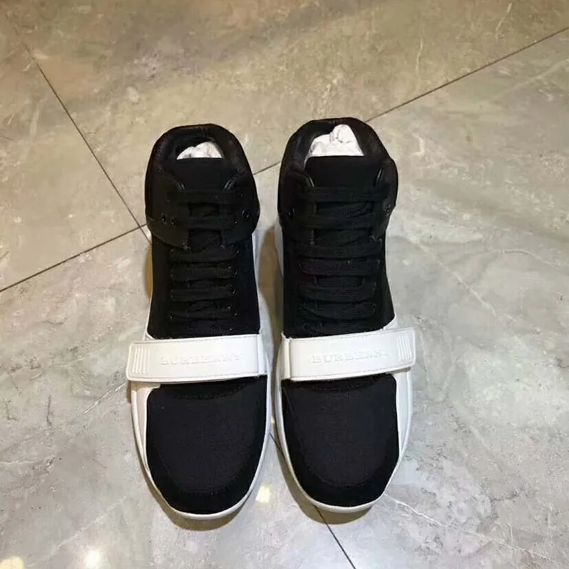Burberry Shoes Suede and Neoprene High-Top Sneakers for Unisex in Black