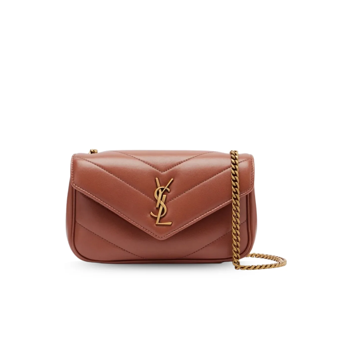 Saint Laurent Loulou Mini Shoulder Bag in Hortensia Gold Hardware Saint Laurent Loulou Mini Shoulder Bag in Hortensia Gold Hardware