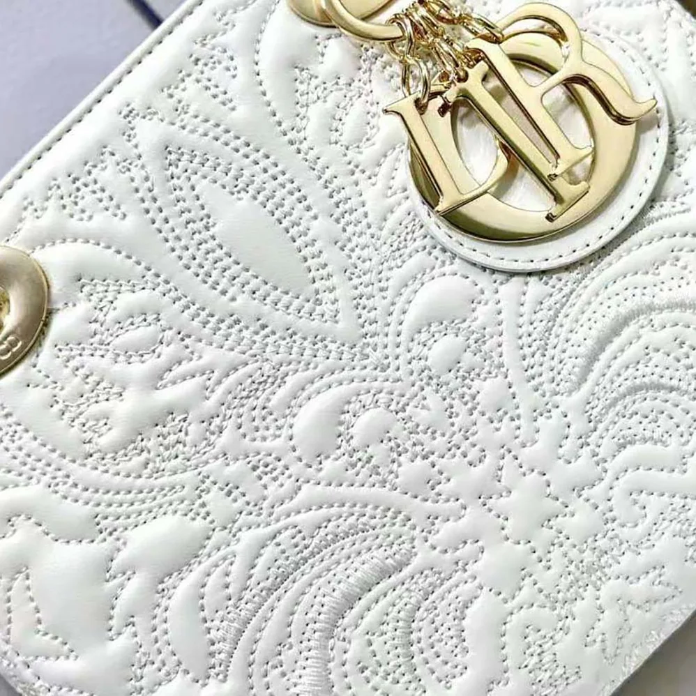Dior Small Lady Dior my Abcdior Bag Latte Quilted-Effect Lambskin with Ornamental Motif for Women Dior Small Lady Dior my Abcdior Bag Latte Quilted-Effect Lambskin with Ornamental Motif for Women