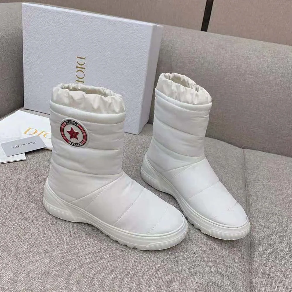Dior Dior Frost Ankle Boot White Quilted Nylon and Shearling for Women