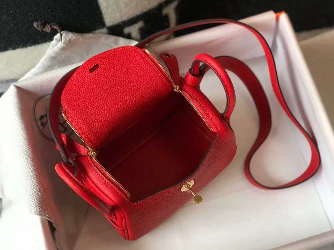 Hermes Lindy Mini Red /