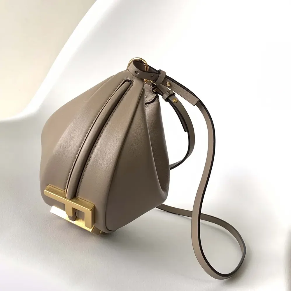 Fendi Fendigraphy Mini Dove-gray Leather Mini for Women in bag