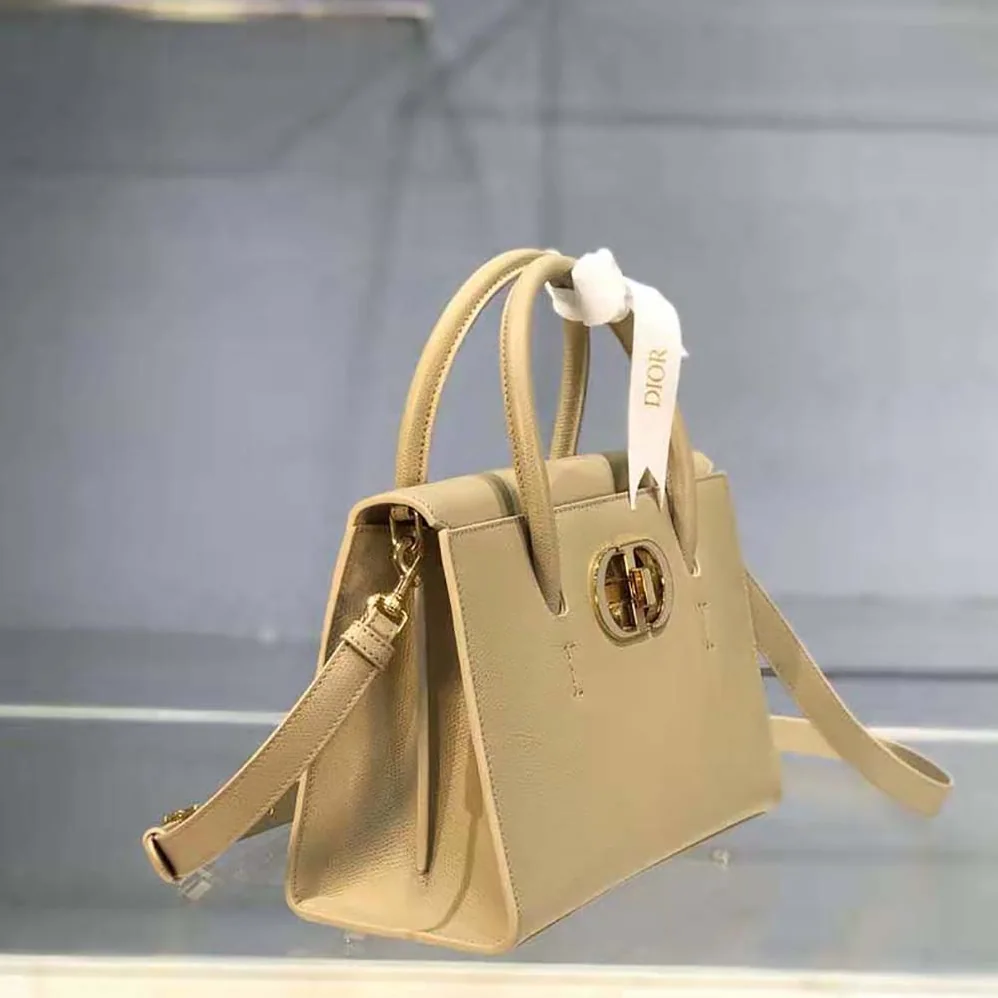 Dior Medium ST Honore Tote Latte Grained Calfskin for Women in Sandy