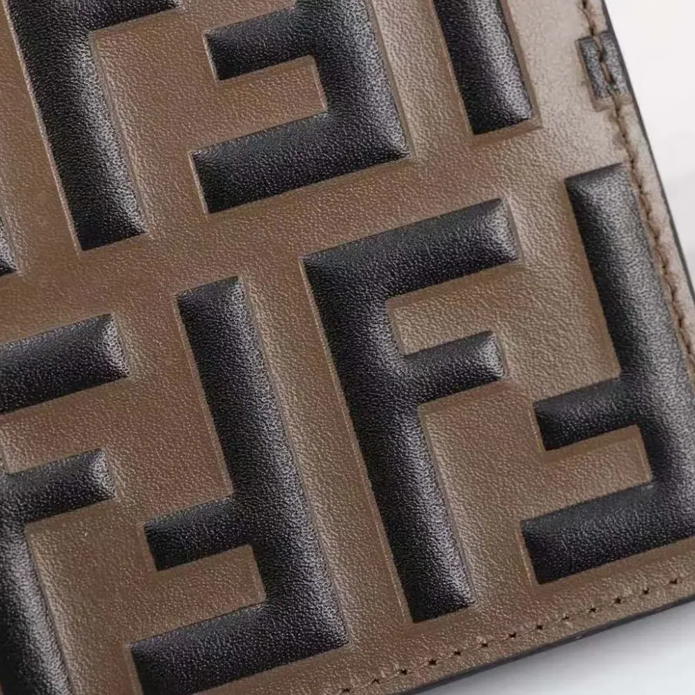 Fendi Bi-Fold Wallet in FF Motif Nappa Leather for Men