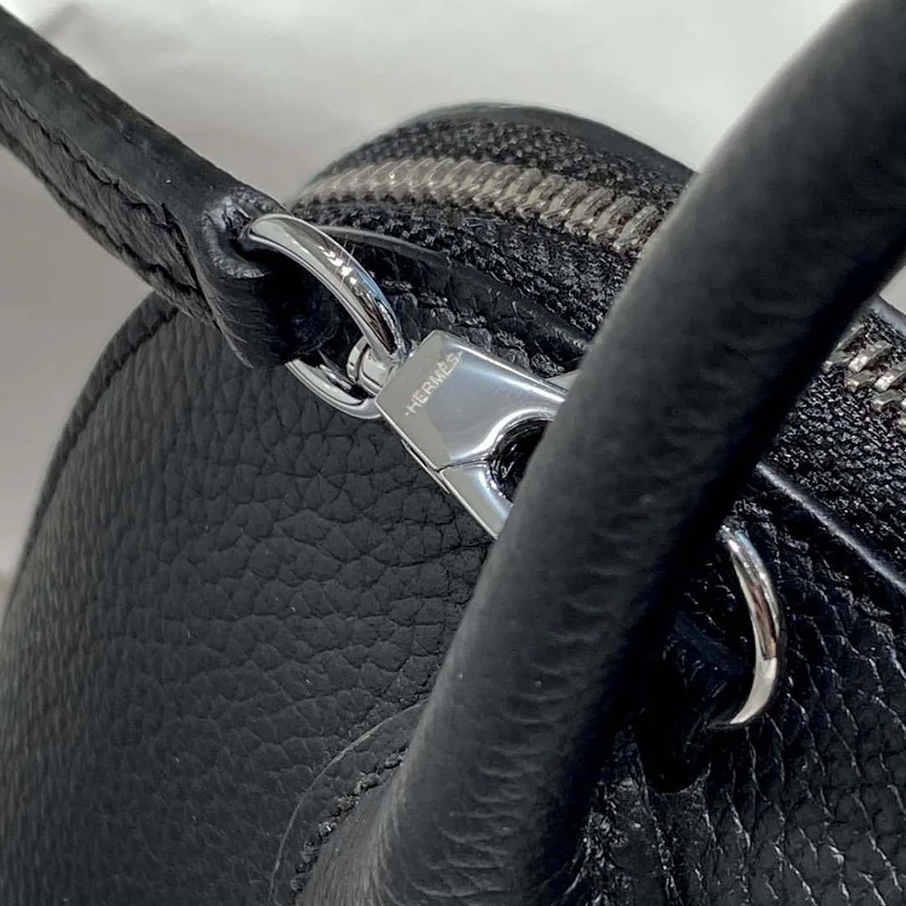 Hermes Bolide 1923 Bag in Epsom Calfskin for Unisex in Black/Silver Hermes Bolide 1923 Bag in Epsom Calfskin for Unisex in Black/Silver