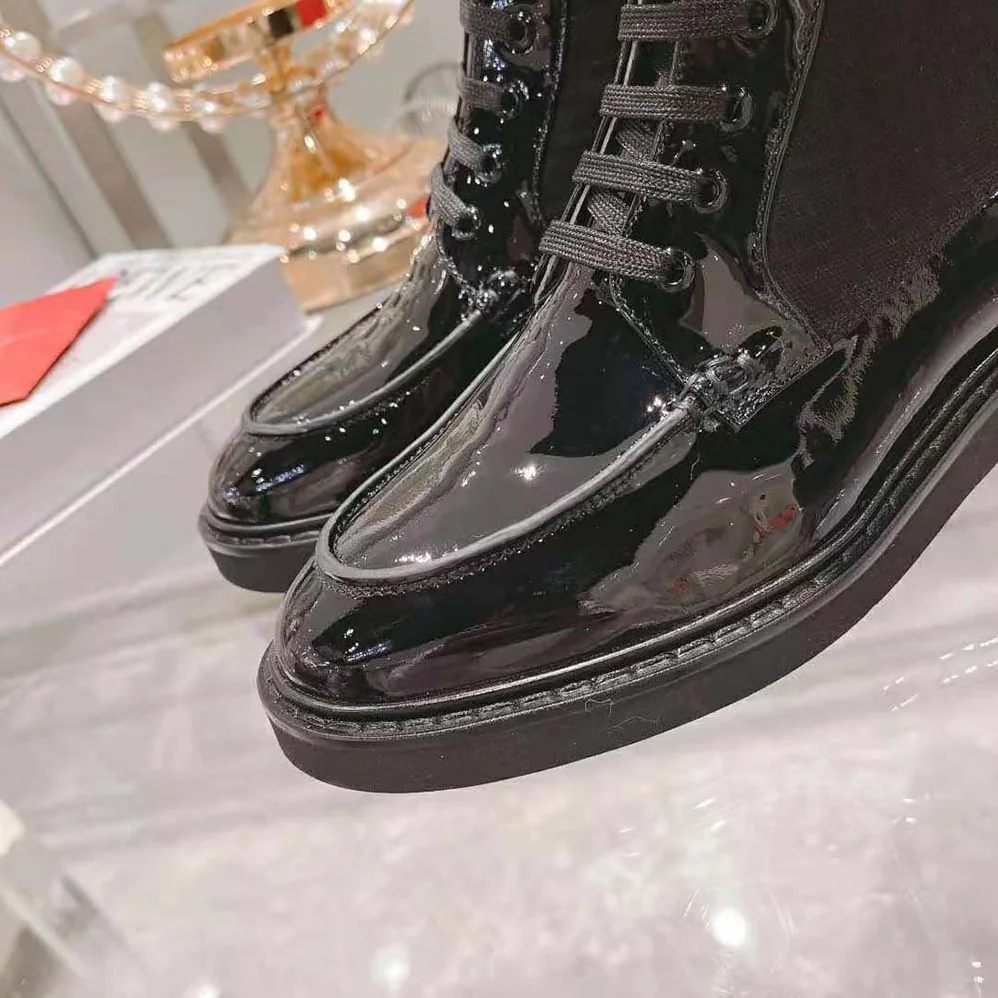 Roger Vivier Viv' Rangers Strass Buckle Boots in Fabrics for Women in Black Roger Vivier Viv' Rangers Strass Buckle Boots in Fabrics for Women in Black