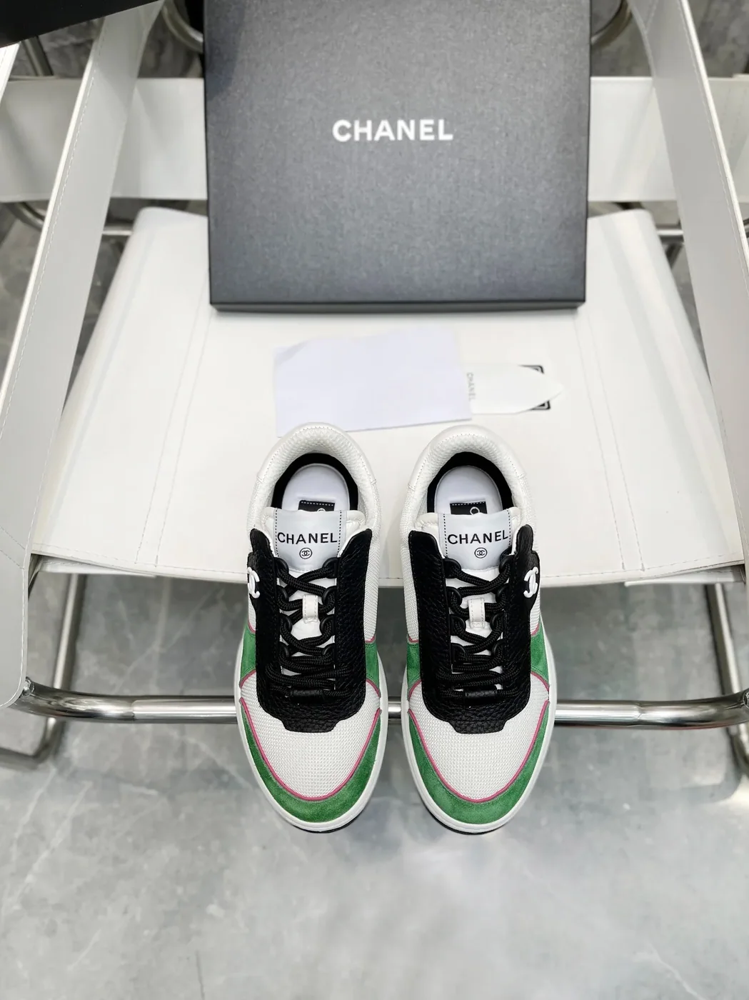 Chanel Sneakers White/Green , Shoes for Women