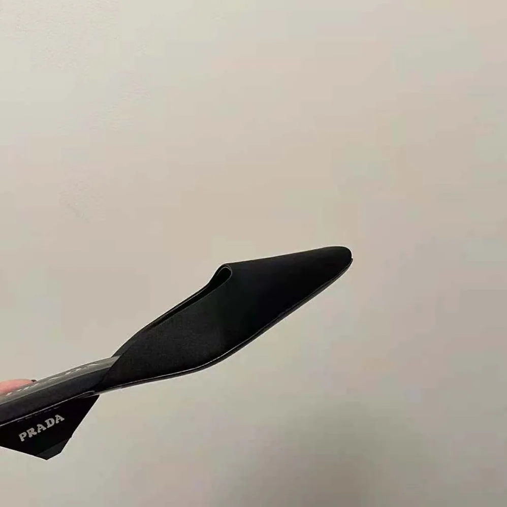 Prada Satin Mules for Women in Black