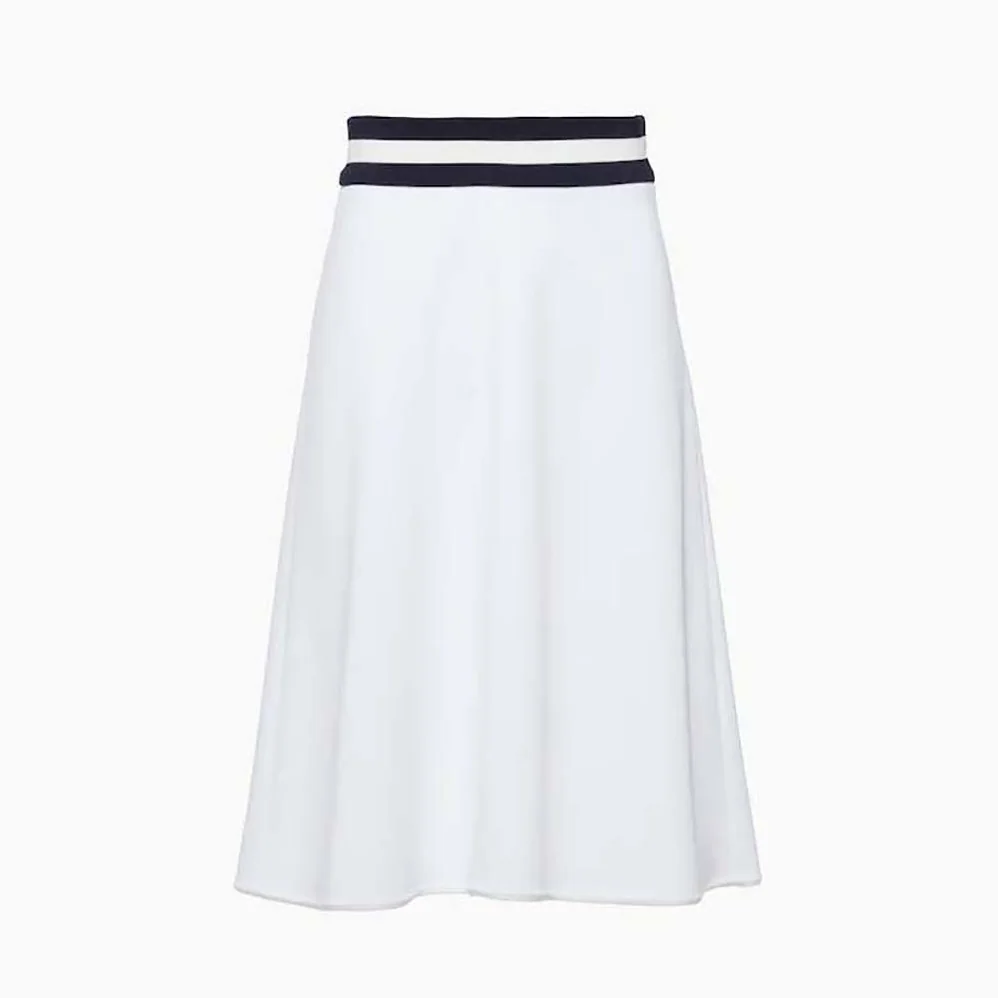 Miu Miu Piqué Skirt with Jacquard Logo for Women