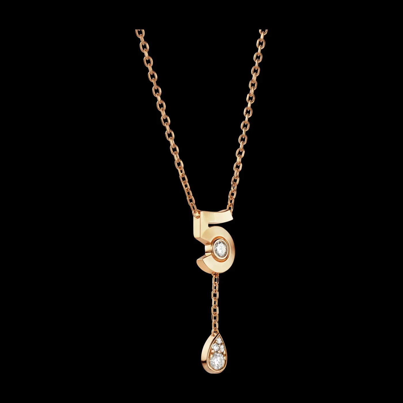 Chanel Extrait De N°5 Necklace Beige Gold Chanel Extrait De N°5 Necklace Beige Gold