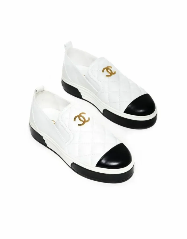 Chanel Platform Casual Plain White Chanel Platform Casual Plain White