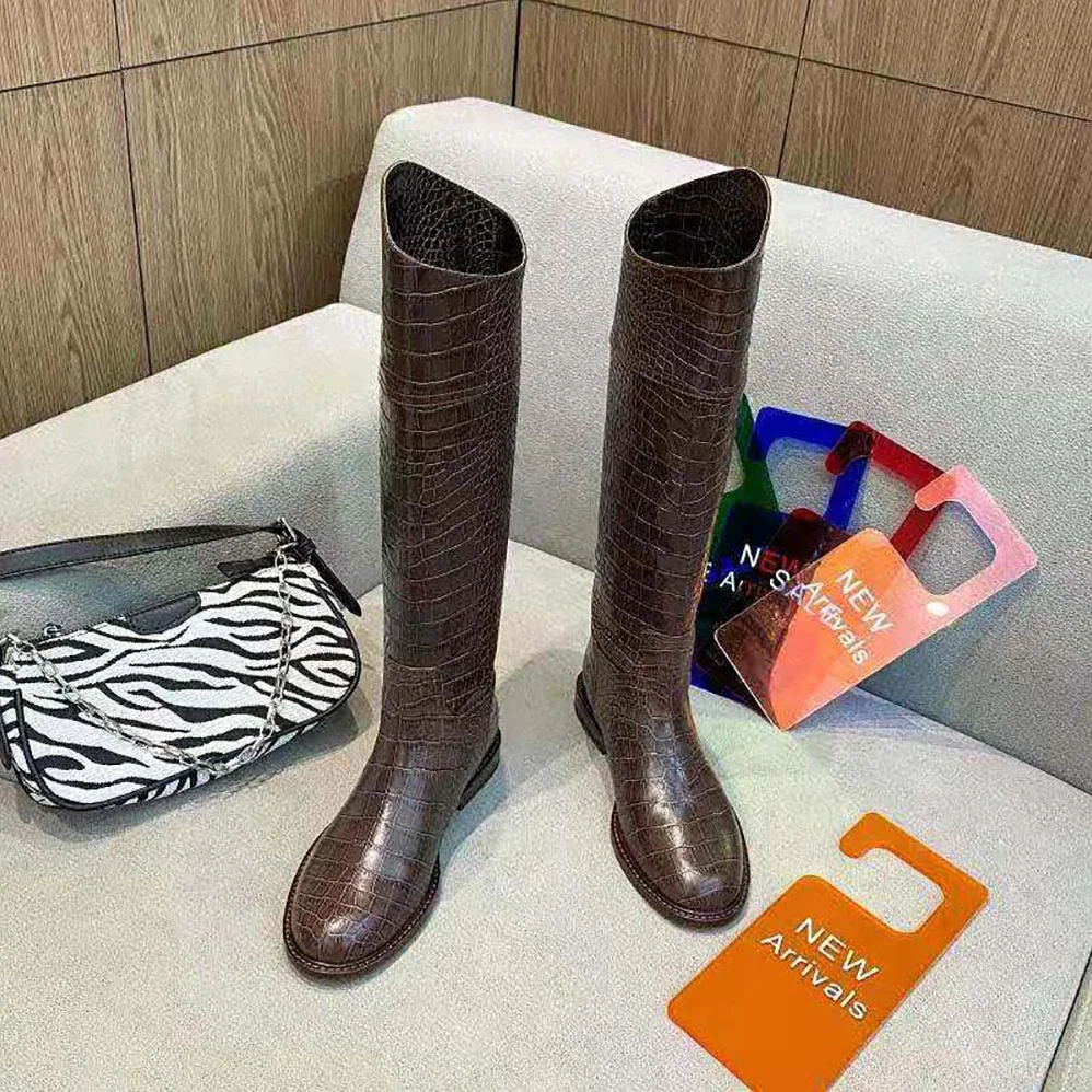 Fendi Karligraphy Brown Leather Boots for Women