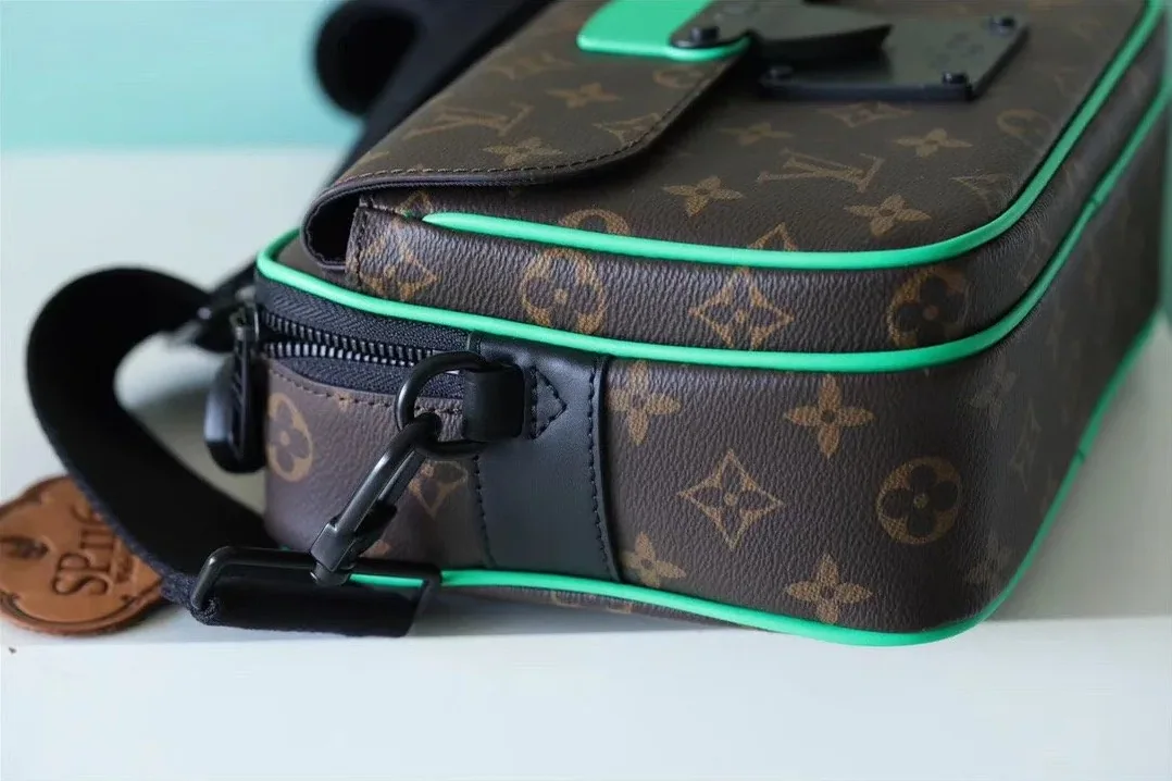 Louis Vuitton S-Lock Messenger Monogram Macassar By Virgil Ablohs Minty Green Louis Vuitton S-Lock Messenger Monogram Macassar By Virgil Ablohs Minty Green