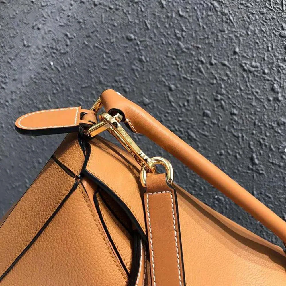 Loewe Puzzle Small Bag in Classic Calf Leather for Women in Brown