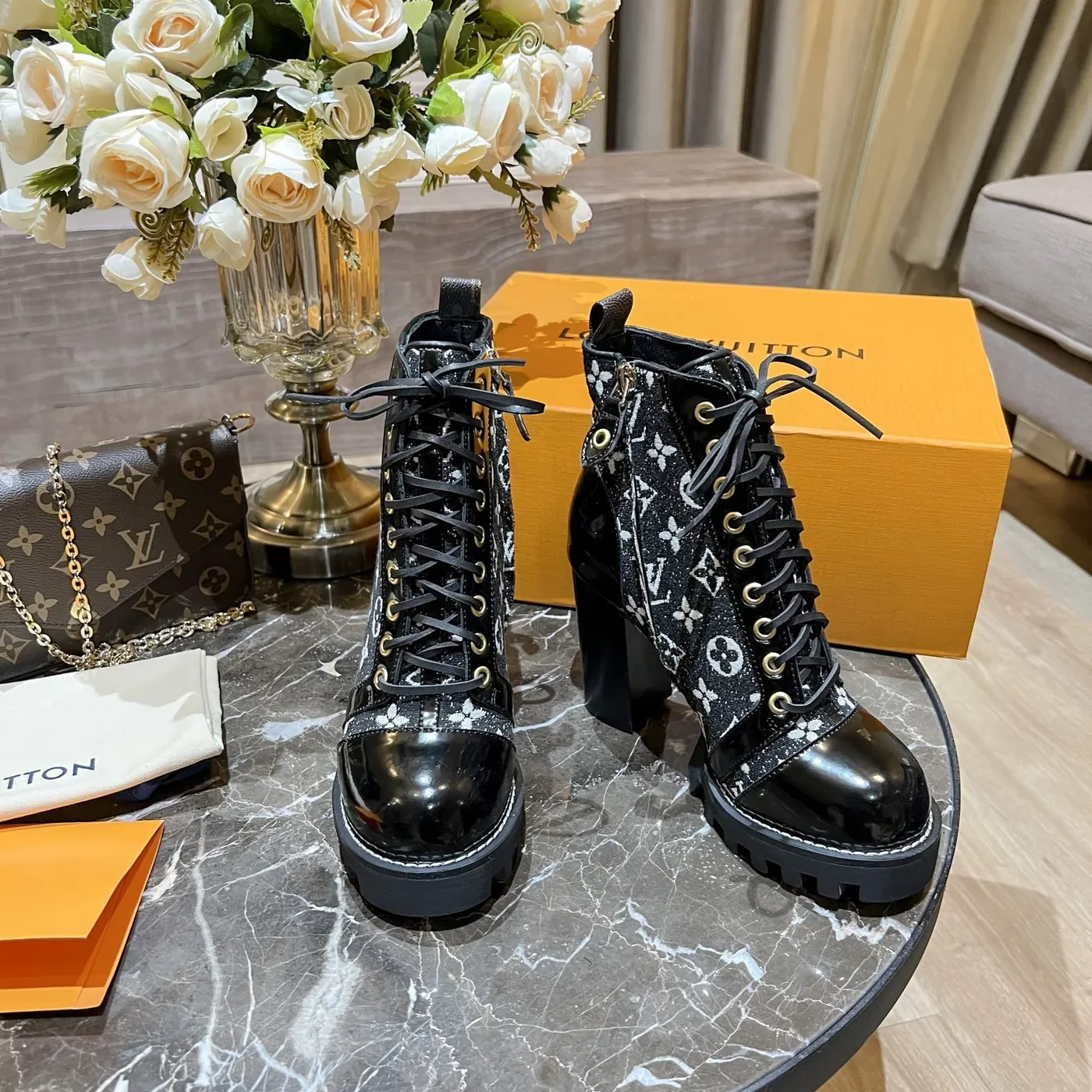 Louis Vuitton Star Trail Ankle Boots Black for Women Louis Vuitton Star Trail Ankle Boots Black for Women