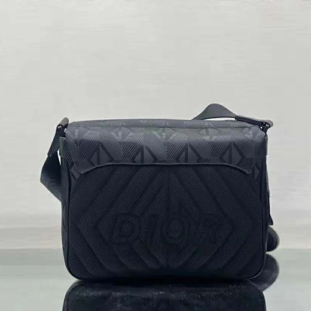 Dior Explorer Messenger Bag Black CD Diamond Mirage Ski Capsule Nylon for Men