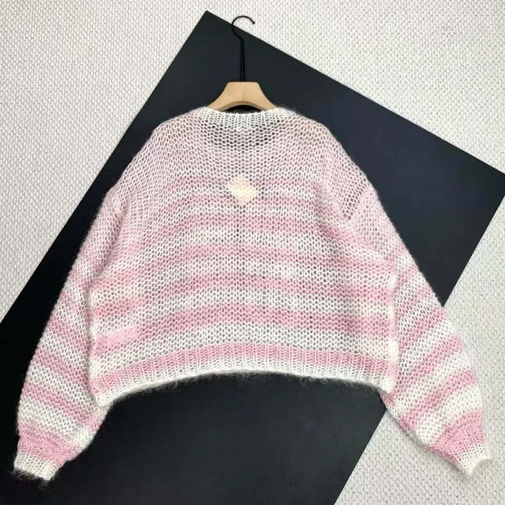 Loewe Anagram Sweater in Mohair for Women in Pink Loewe Anagram Sweater in Mohair for Women in Pink