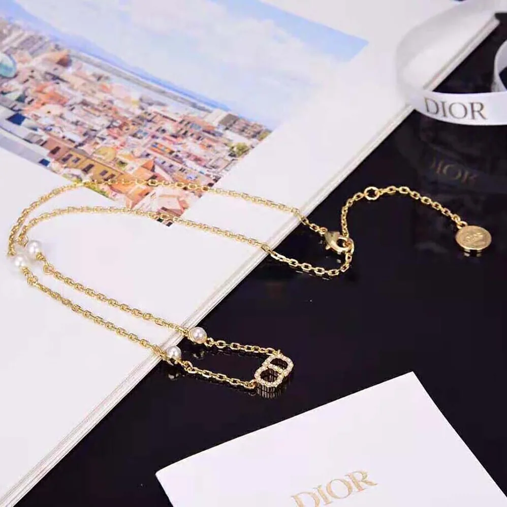 Dior Clair D Lune Necklace Gold for Women in Finish Metal