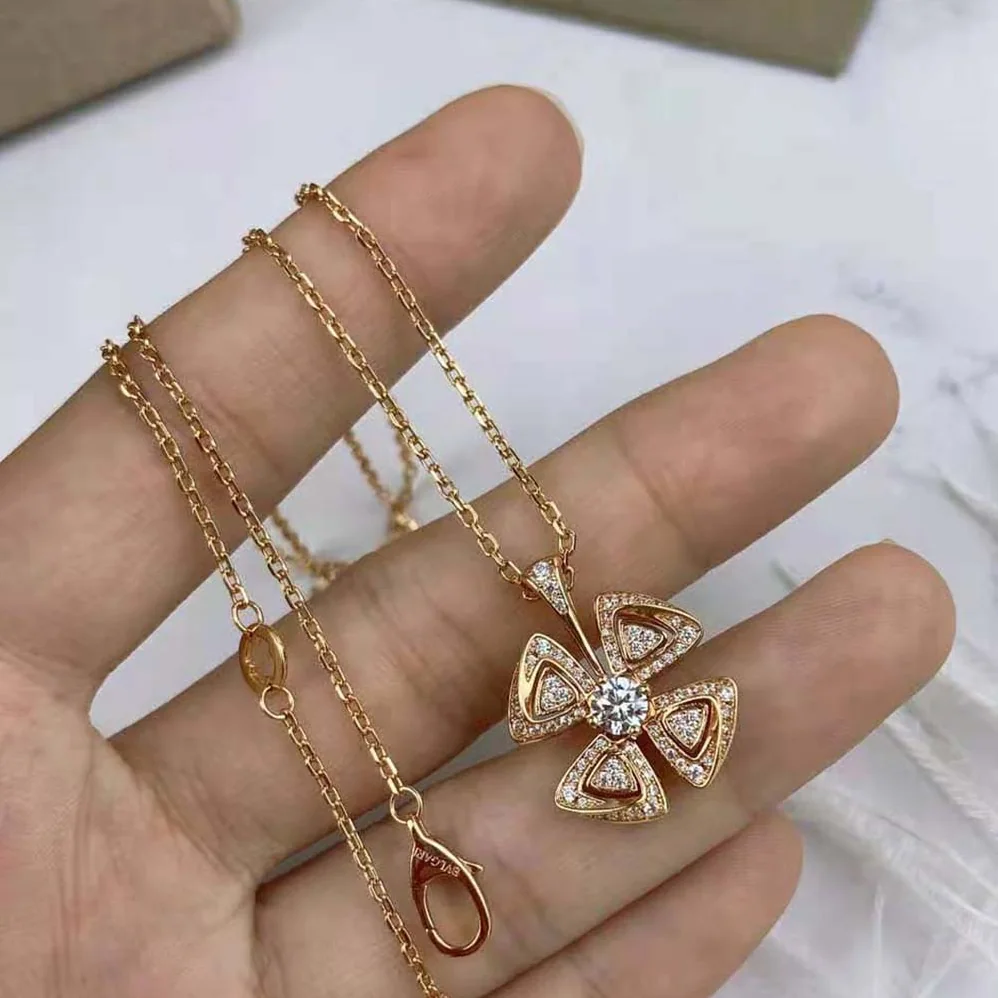 Bvlgari Fiorever 18 KT Rose Gold Necklace for Women Bvlgari Fiorever 18 KT Rose Gold Necklace for Women