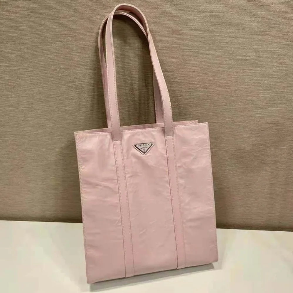 Prada Small Antique Nappa Leather Tote for Women in Pink Prada Small Antique Nappa Leather Tote for Women in Pink