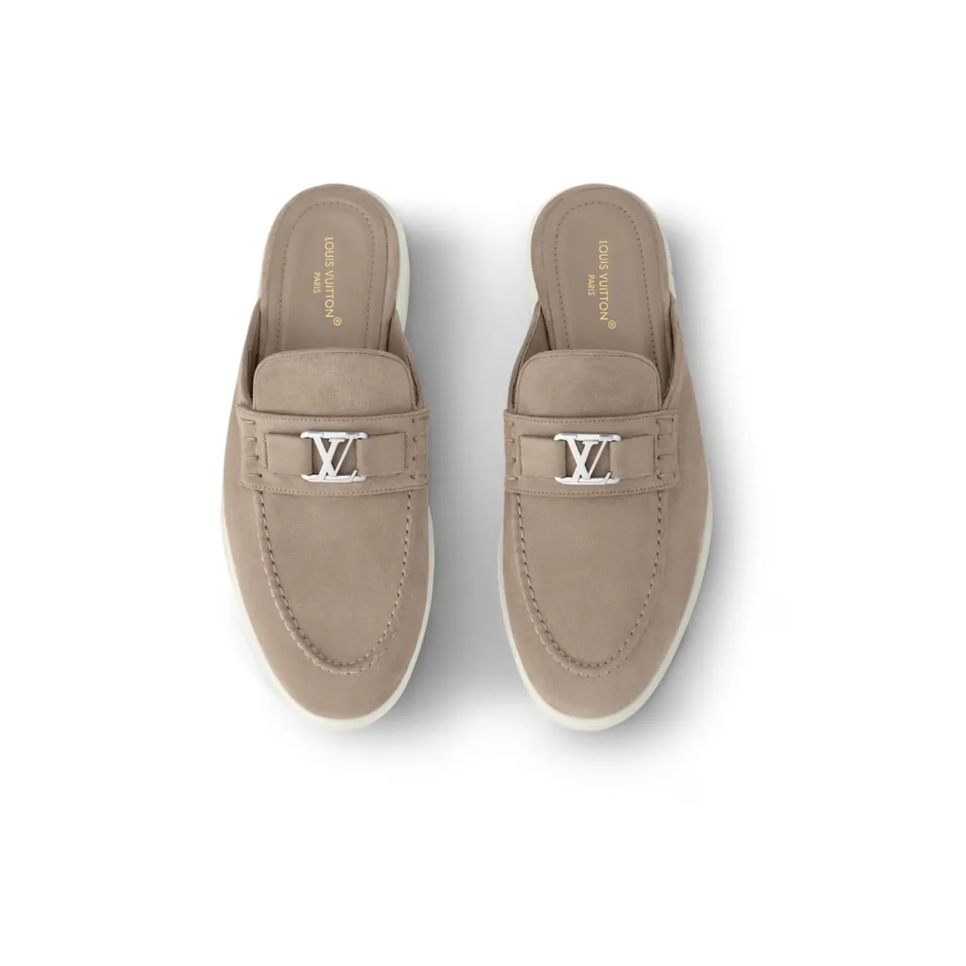 Louis Vuitton Estate Open Back Loafer Beige - 1AHETF Louis Vuitton Estate Open Back Loafer Beige - 1AHETF