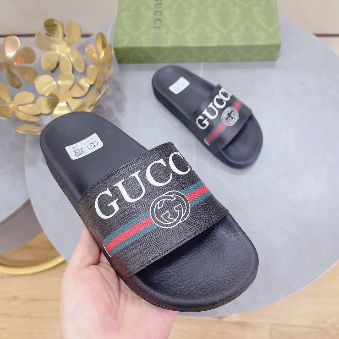 Gucci Logo Rubber Slide With Web Black for Women Gucci Logo Rubber Slide With Web Black for Women